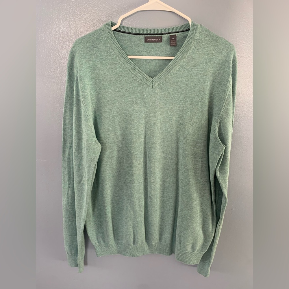 Teal Van Heusen V-Neck Sweater